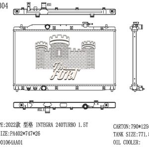 RADIATOR HONDA ACCORD & CIVIC MODEL 2022 1.5T